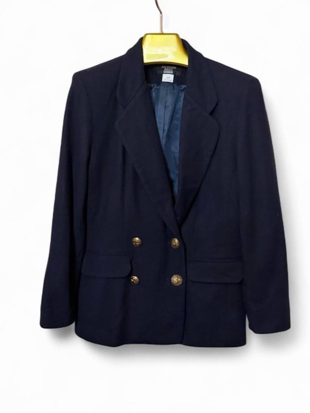 Katherine Marie Petite Classic Navy Blue Wool Double-Breasted Blazer Sz 6P